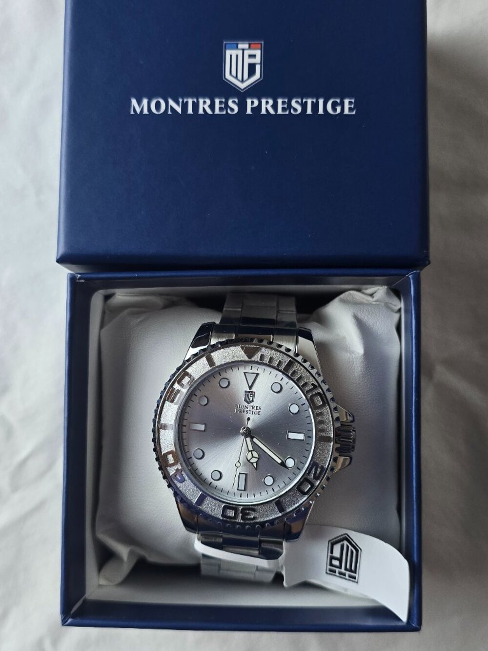 Montres Prestige X Invicta MPW-0266 Men's 43mm Silver Dial Stainless Steel Watch